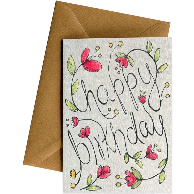 Little Difference Gift Card - Happy Birthday Flowers - Urban Naturals