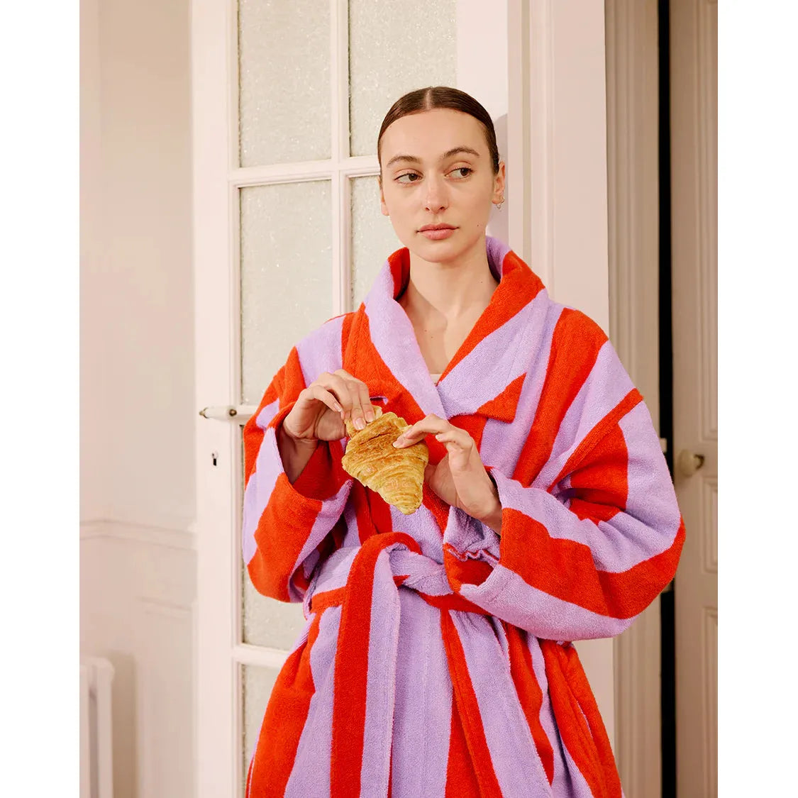 Hommey Robe - Grapefruit Stripes