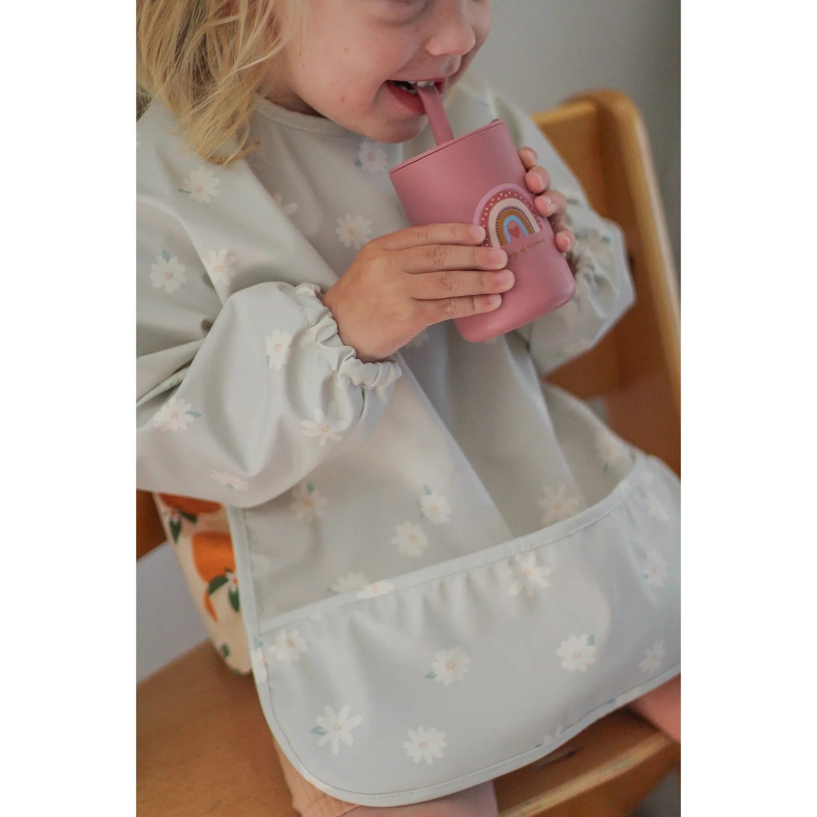 Over The Dandelions Longsleeved Waterproof Bib - Daisy - Urban Naturals