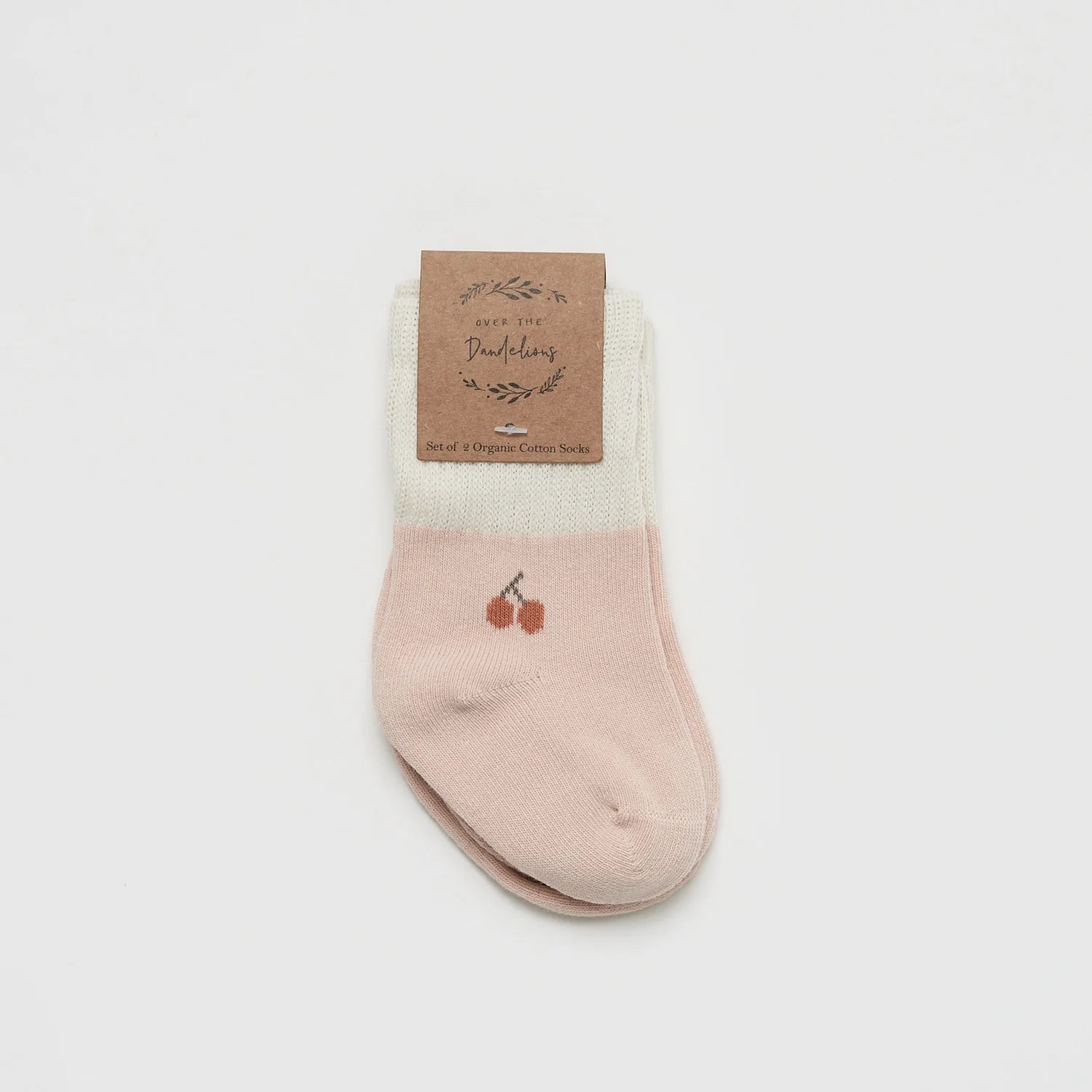 Over The Dandelions Set Of 2 Socks - Cherry - Urban Naturals