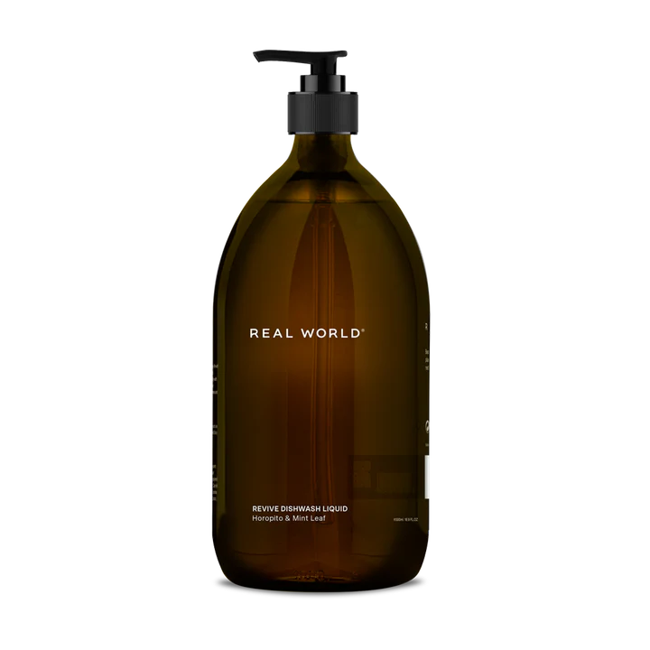 Real World Horopito Leaf & Mint Dishwashing Liquid - Glass Bottle