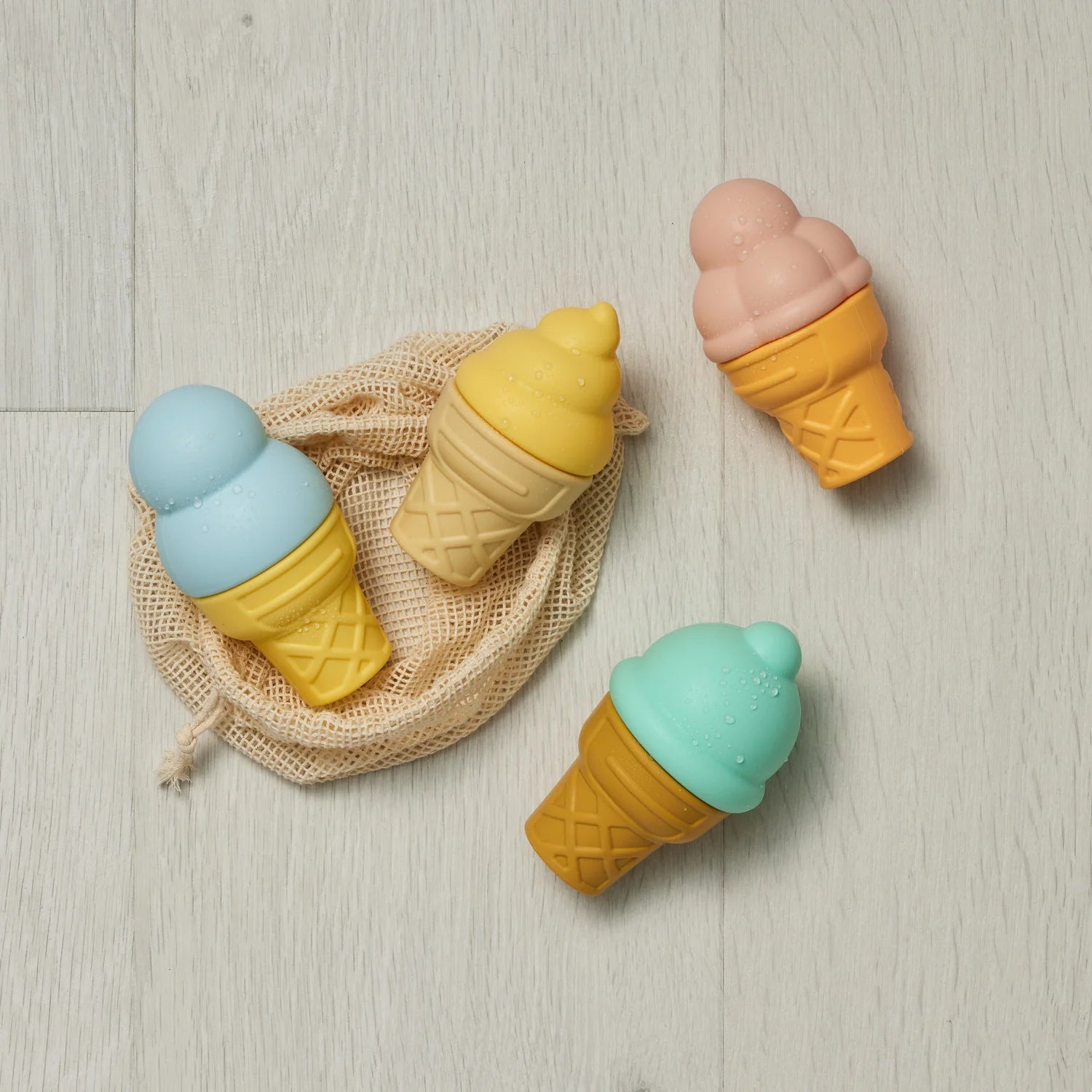 Over The Dandelions - Silicone Bath Toys Ice Creams - Set Of 4 - Urban Naturals