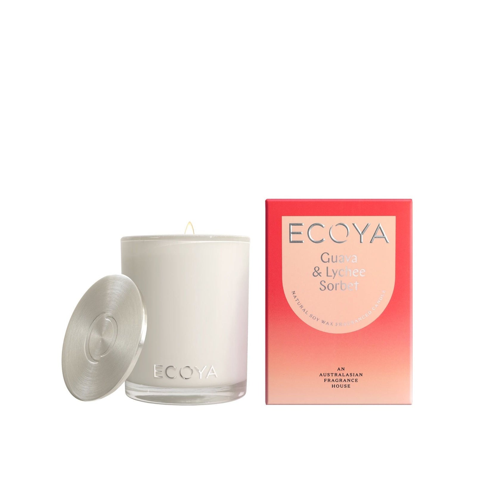 Ecoya Soy Candle - Guava & Lychee Sorbet - Urban Naturals