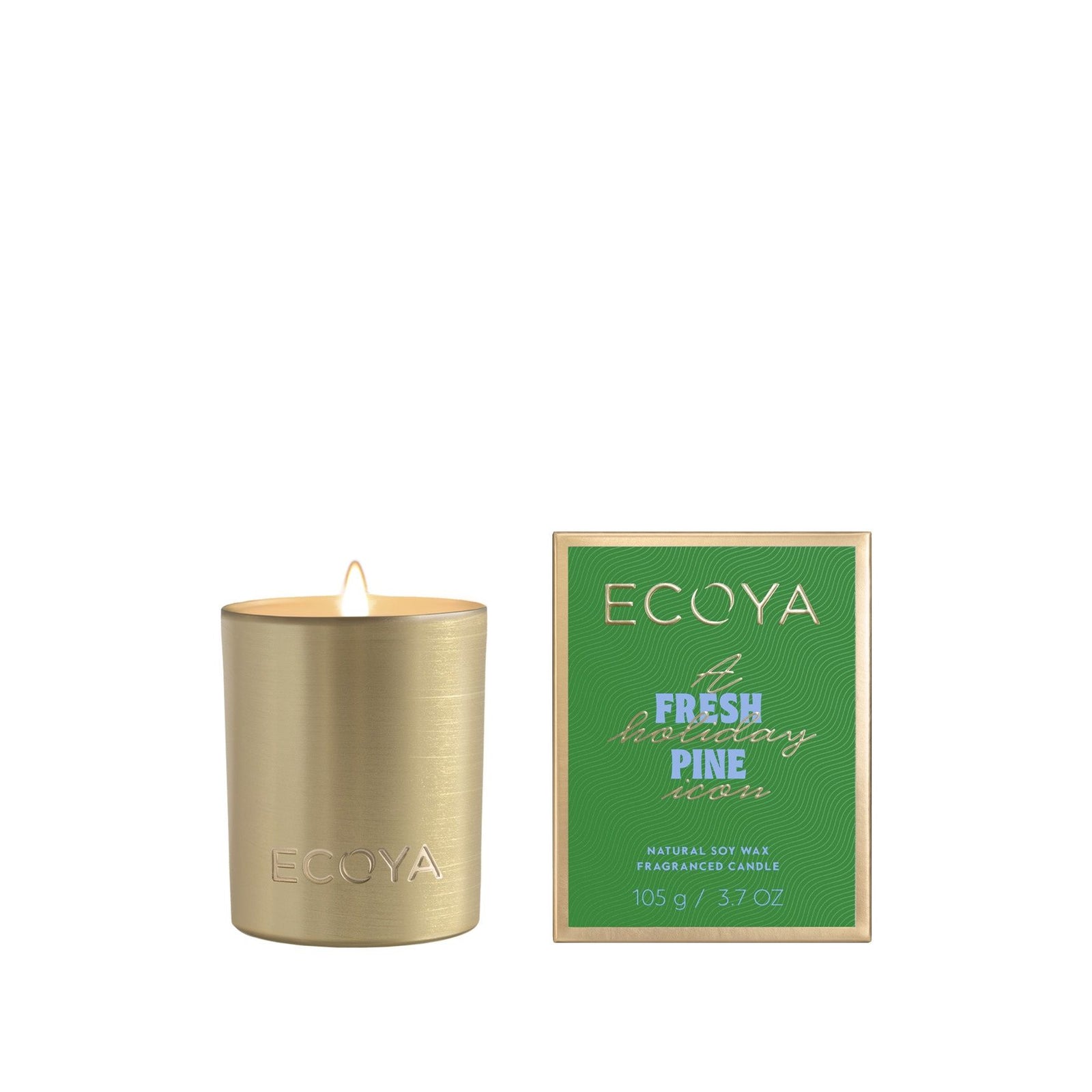 Ecoya Holiday Collection - Fresh Pine Goldie Candle - Urban Naturals
