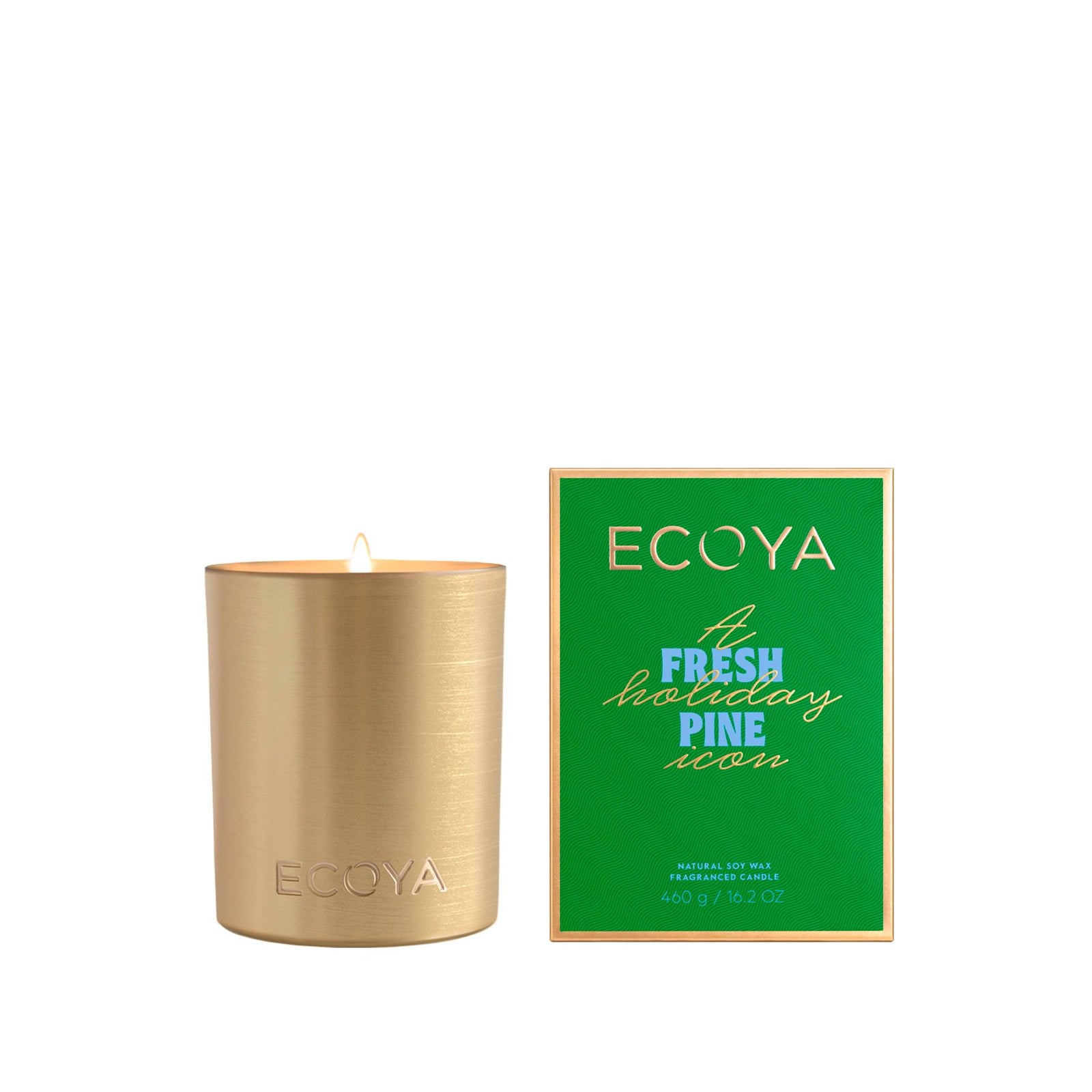 Ecoya Holiday Collection - Fresh Pine Goldie Candle - Urban Naturals