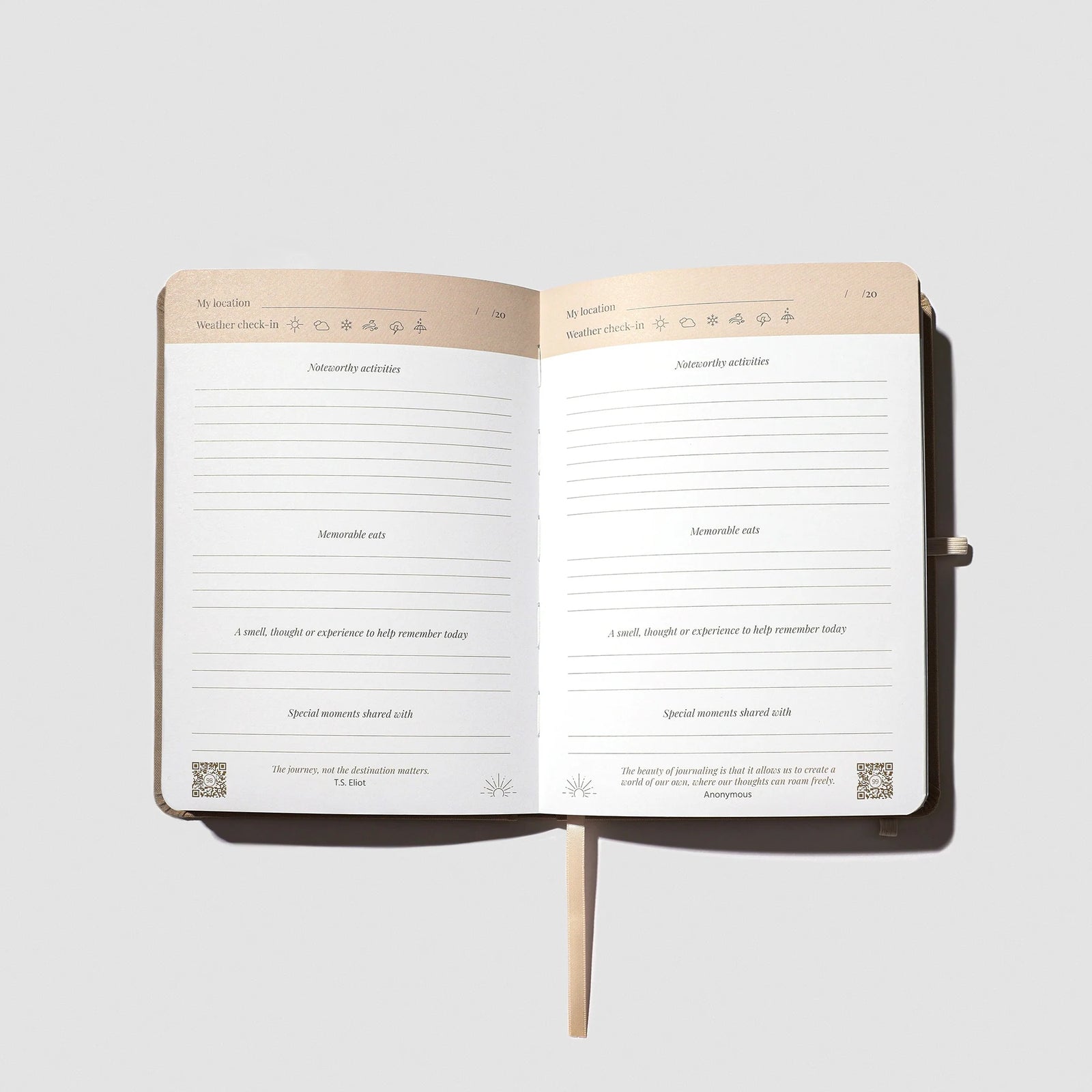 Journalfy Travel Journal - Urban Naturals
