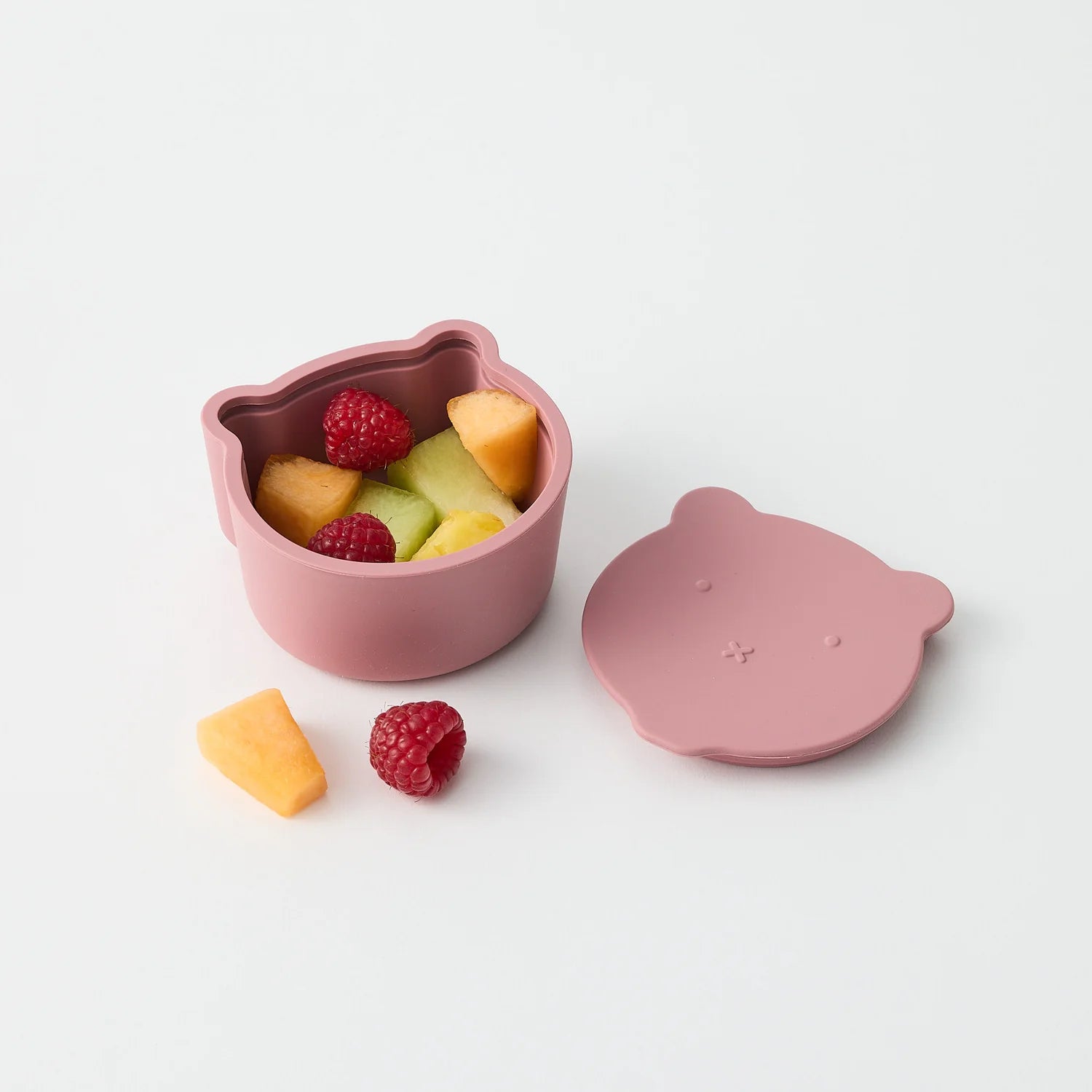 Silicone Mini Bear Snack Box - Rose Pink - Urban Naturals