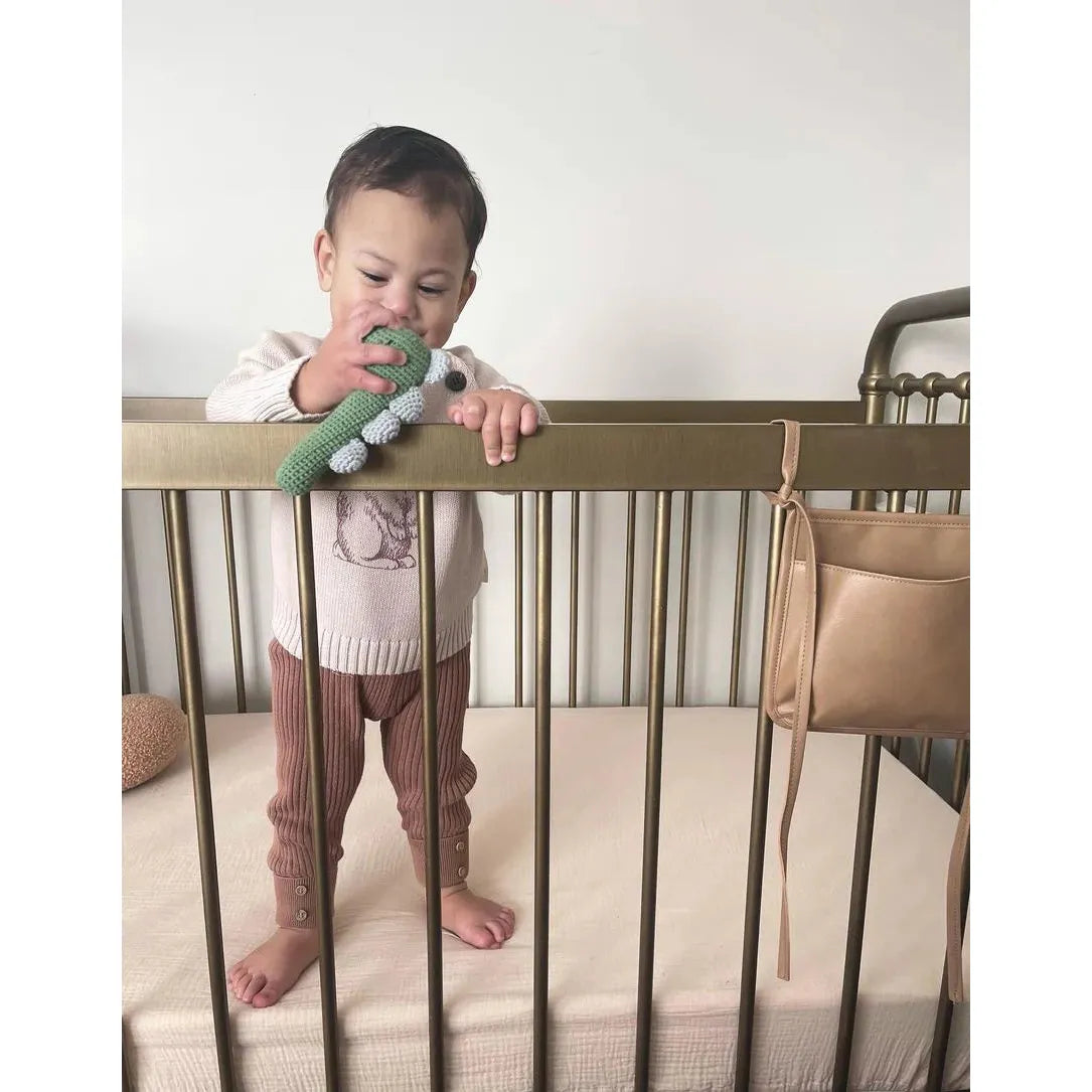 Over The Dandelions Crochet Rattle - Dinosaur - Urban Naturals