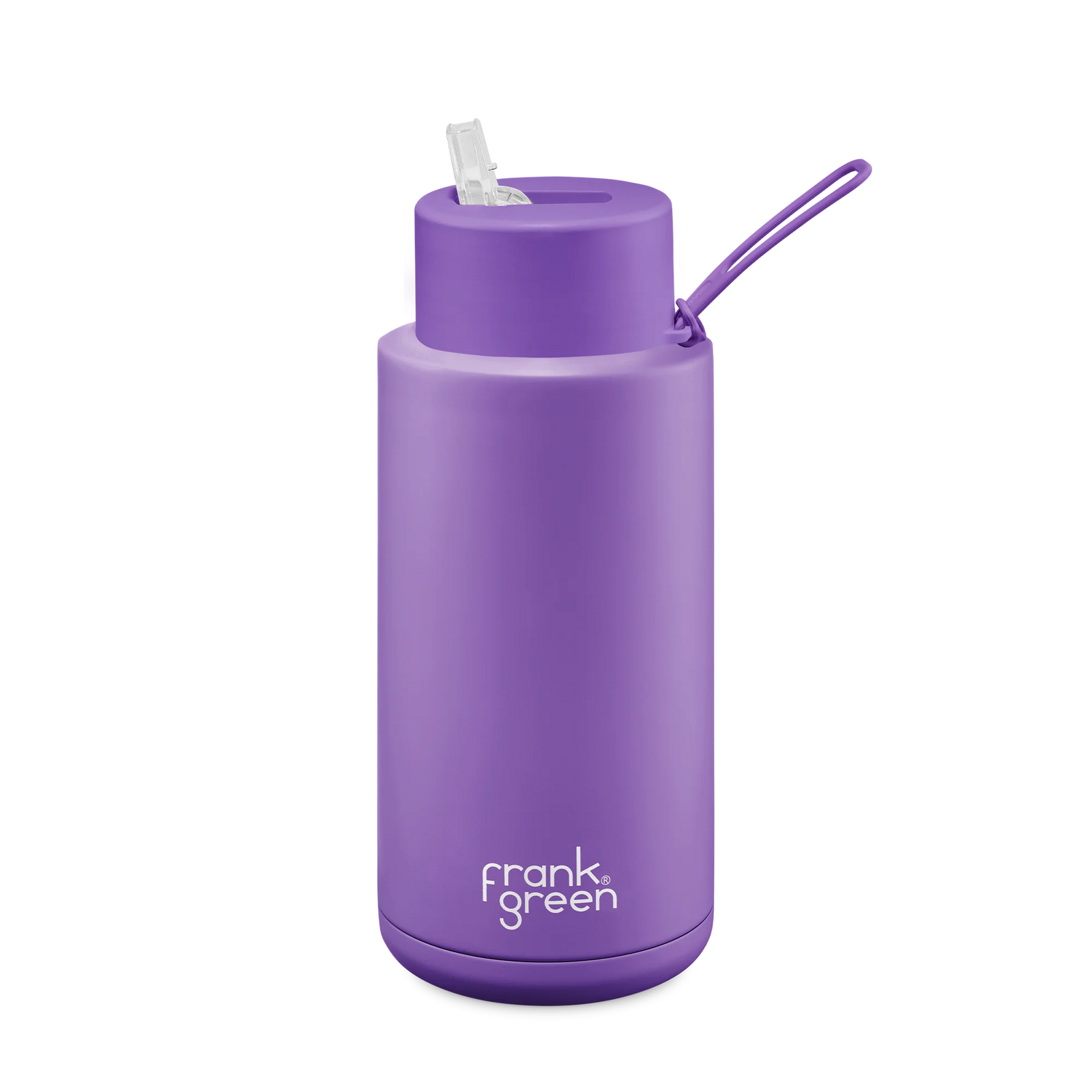 Frank Green 34OZ (1L) Ceramic Reusable Bottle w Straw Lid - Cosmic Purple - Urban Naturals