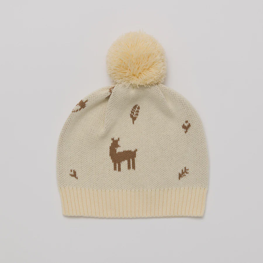 Over The Dandelions Knitted Organic Cotton Beanie - Woodlands - Urban Naturals