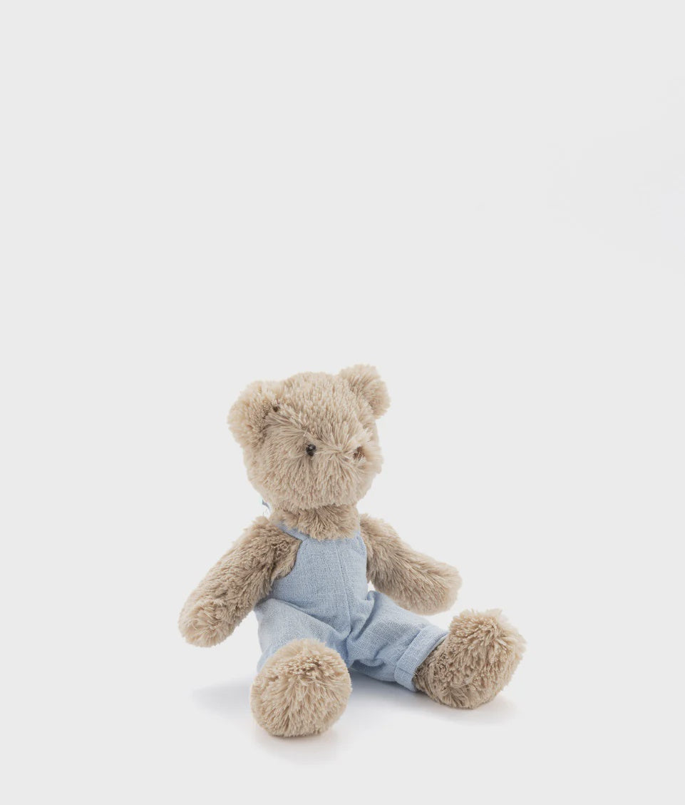 Nana Huchy - Baby Honey Bear - Baby Blue Overalls - Urban Naturals