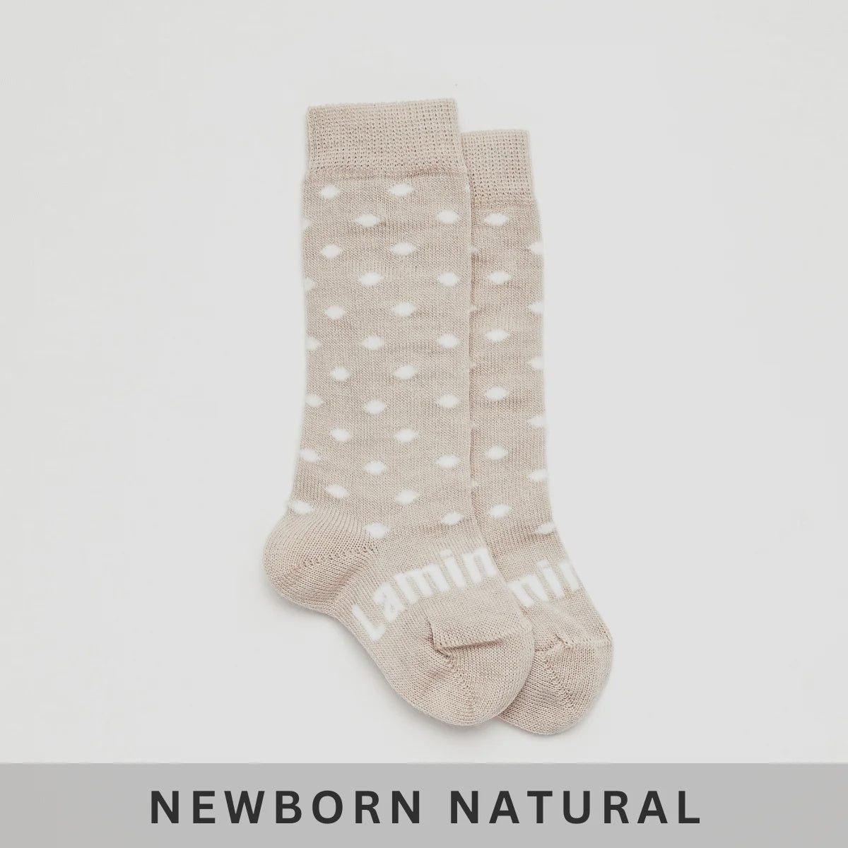 Lamington Merino Knee High Baby Socks - Truffle