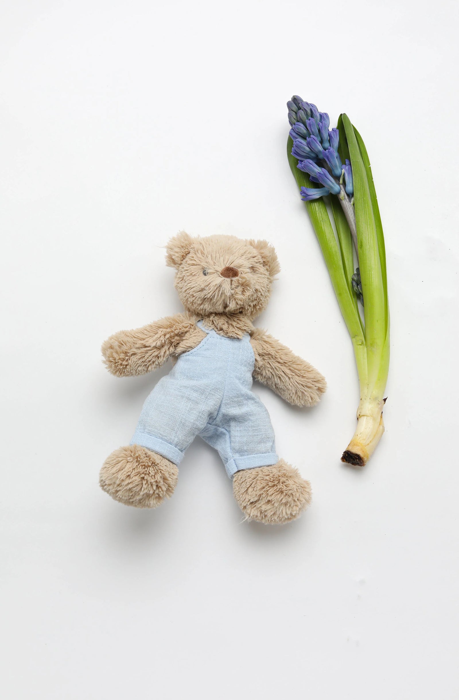 Nana Huchy - Baby Honey Bear - Baby Blue Overalls - Urban Naturals