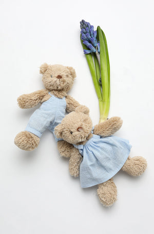 Nana Huchy - Baby Honey Bear - Baby Blue Overalls - Urban Naturals