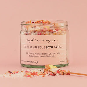 Indie & Mae Bath Salts - Rose & Hibiscus