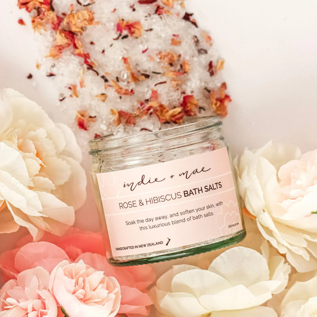 Indie & Mae Bath Salts - Rose & Hibiscus