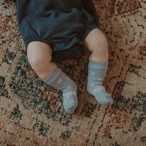 Lamington Merino Baby Crew Length Socks - Beau