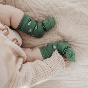 Lamington Merino Baby Crew Length Socks - Heather