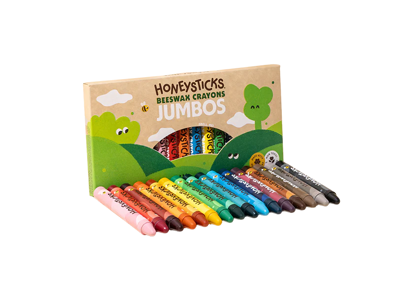 Honeysticks Beeswax Crayons - Jumbo 16 Pack - Urban Naturals