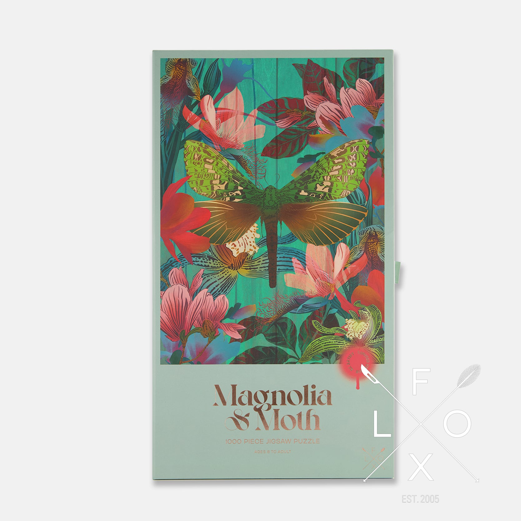Flox 1000 Piece Puzzle - Magnolia & Moth - Urban Naturals