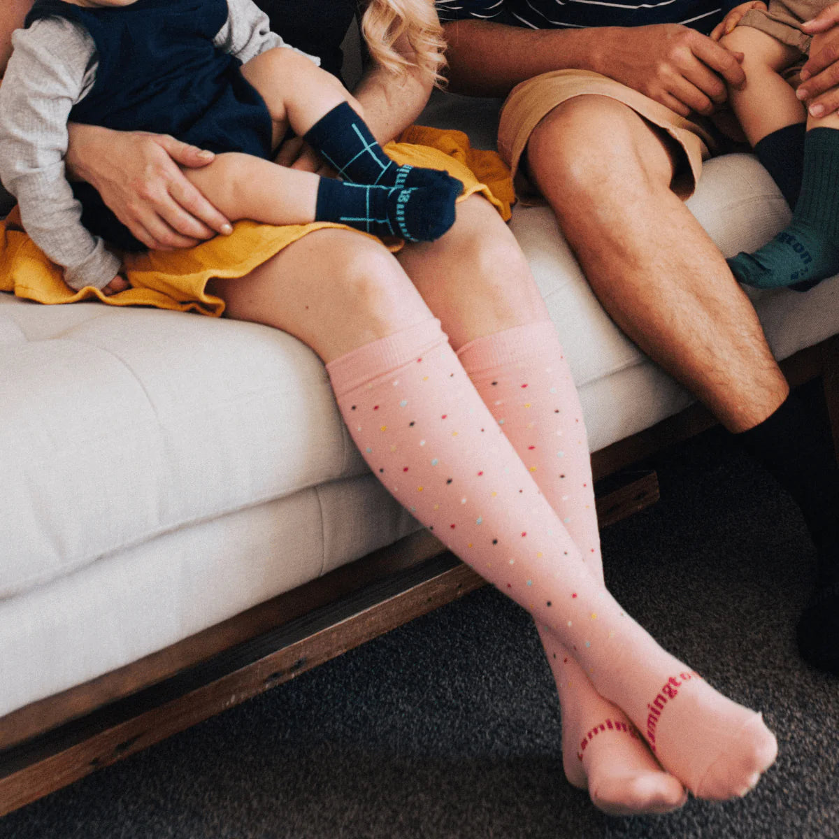 Lamington Women's Merino Wool Knee High Socks - Hundreds & Thousands - Urban Naturals