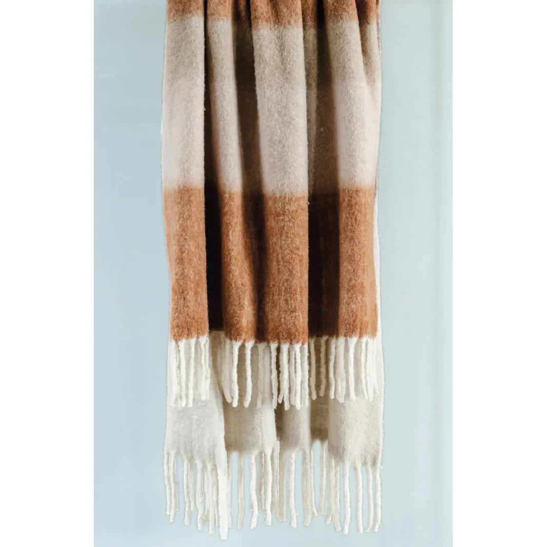 Bianca Lorenne  Arundel Wool  Throw - Rose - Urban Naturals