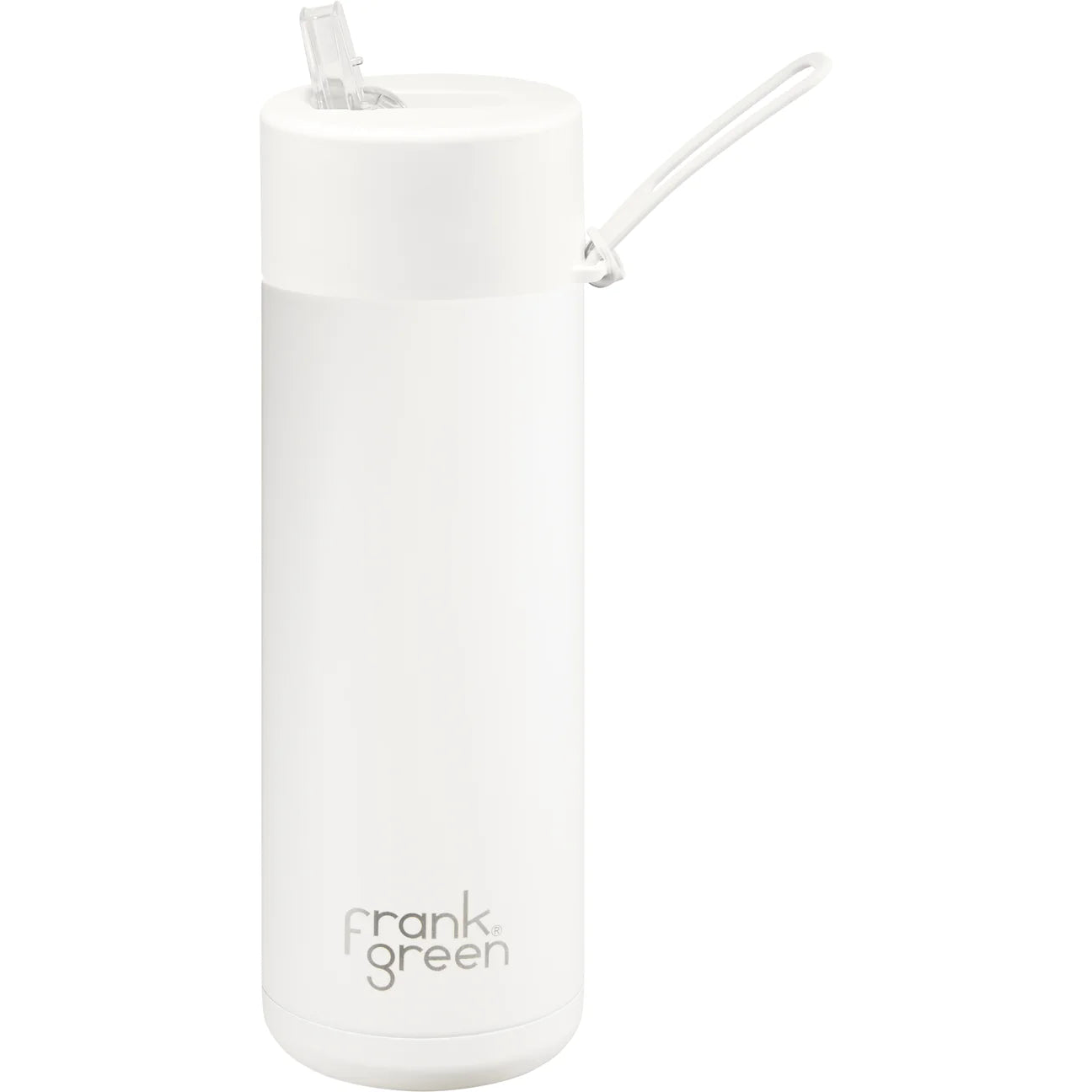 Frank Green 20oz (595ml) Ceramic Reusable Bottle w Straw Lid - Cloud - Urban Naturals