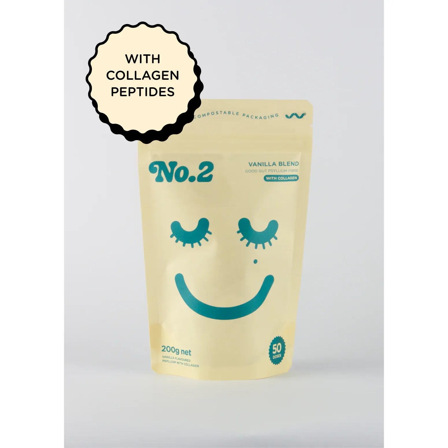 No 2 Good Gut Psyllium  Fibre Blend W Collagen - Vanilla - Urban Naturals