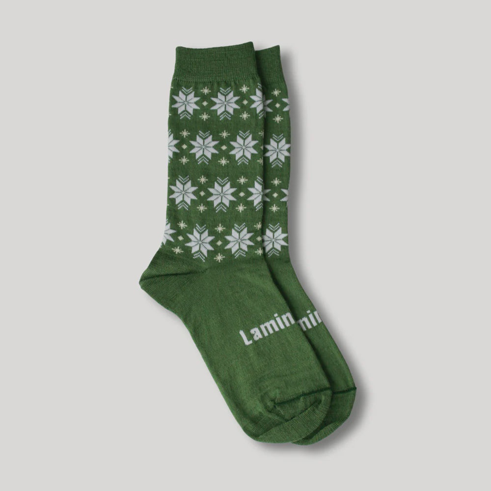 Lamington Merino Womens Christmas Socks - Blizzard