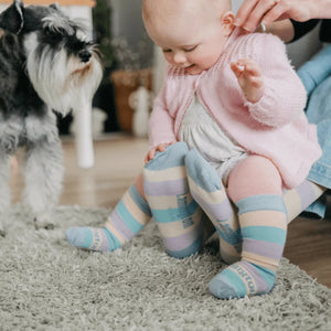 Lamington Merino Baby Knee High Socks - Sherbert