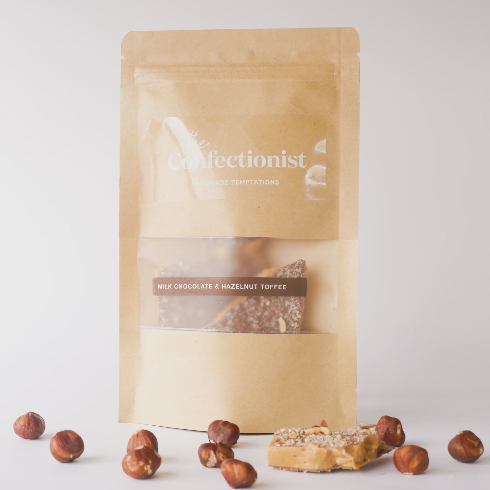 The Confectionist - Milk Chocolate & Hazelnut Toffee 100g Pouch