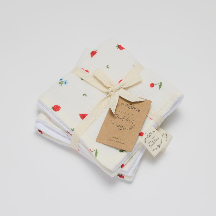 Over The Dandelions Wash Cloth Set Of 2 - Sweet Pickings - Urban Naturals