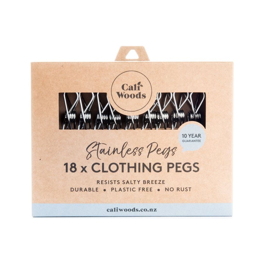 Caliwoods Stainless Steel Pegs 18pk - Urban Naturals