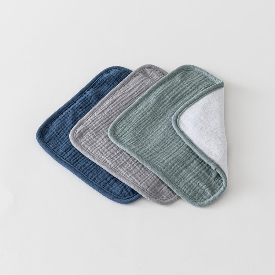 Over The Dandelions Organic Muslin Washcloths 3pk - Calm - Urban Naturals