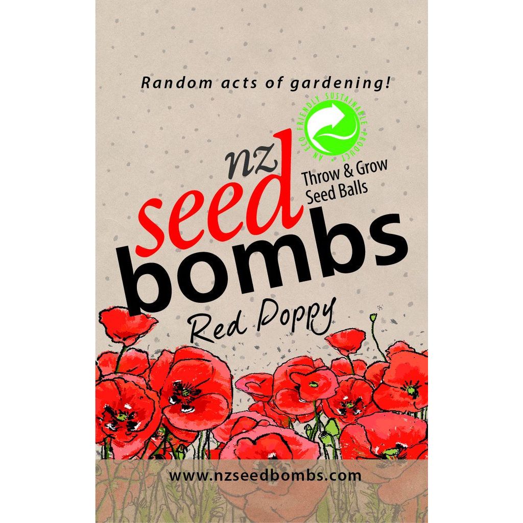 NZ Seed Bombs - Red Poppy - Urban Naturals