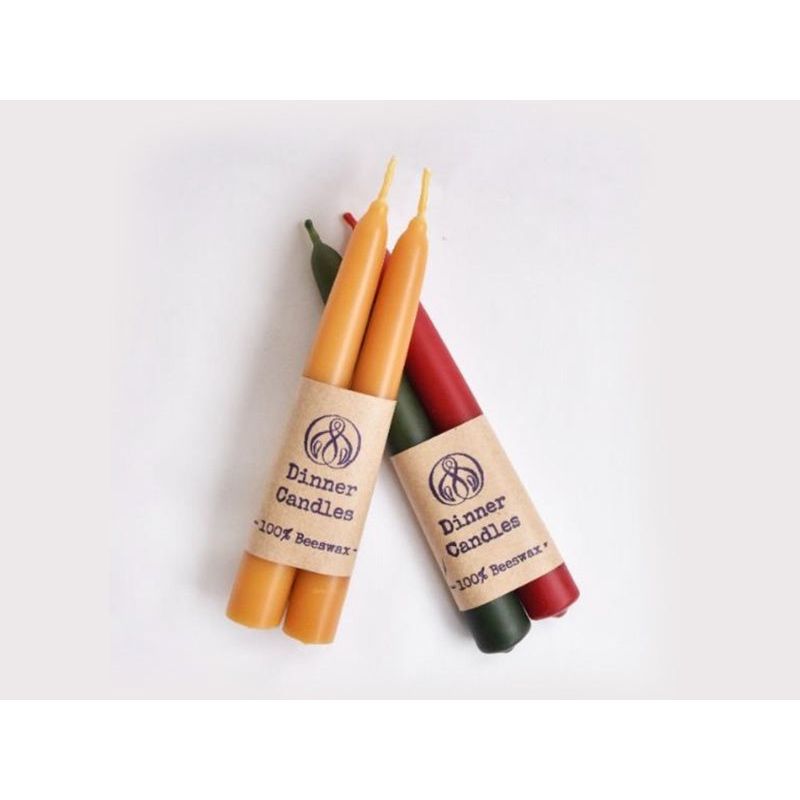 100% Beeswax Dinner Candles Short/Long - Urban Naturals