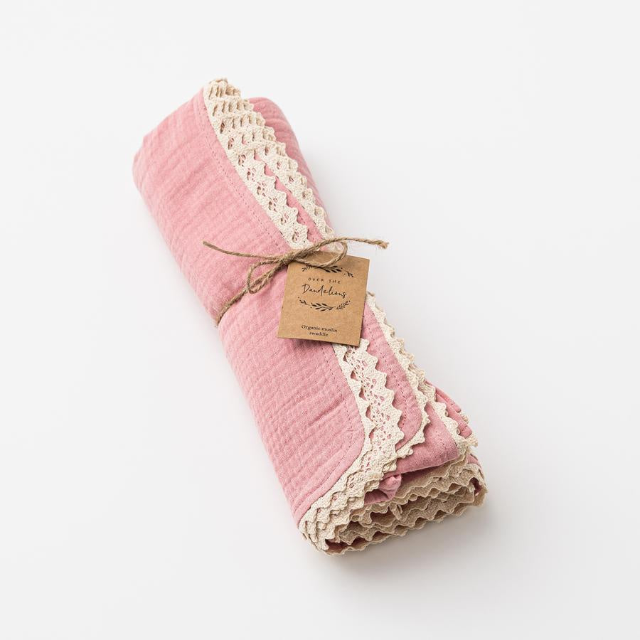 Over The Dandelions Swaddle - Shell Pink - Urban Naturals