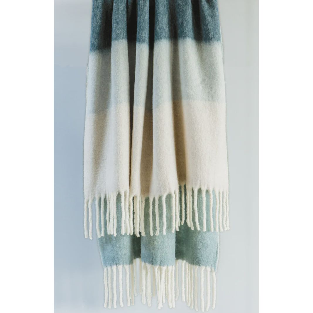 Bianca Lorenne Arundel Wool Throw - Ocean - Urban Naturals