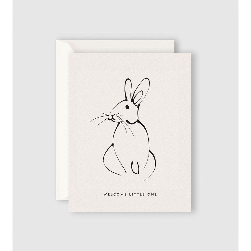 Father Rabbit Stationery - Welcome Little One Rabbit Card - Urban Naturals