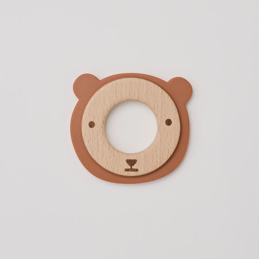 Over The Dandelions - Bailey The Bear Teether Wood & Silicone - Urban Naturals