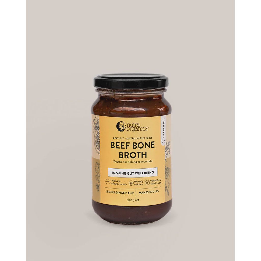 Nutra Organics Beef Bone Broth Concentrate - Lemon Ginger ACV - Urban Naturals