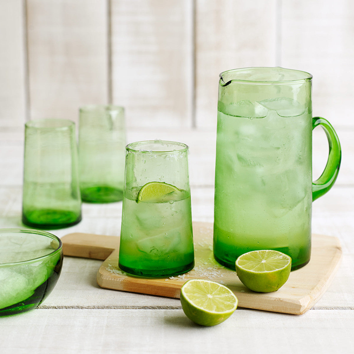 Beldi Moroccan Glassware - Green - Urban Naturals