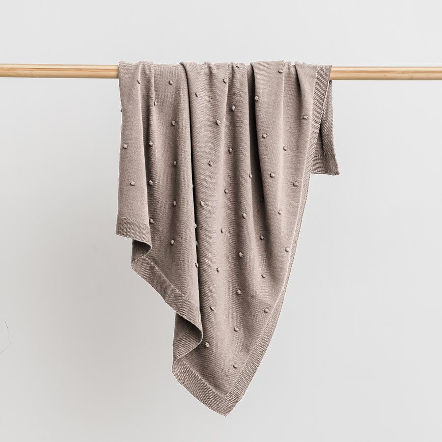 Organic Cotton Billie Blanket - Mushroom - Urban Naturals