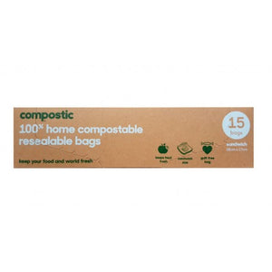 Compostic 100% Home Compostable  Sandwich & Snack Bags - Urban Naturals