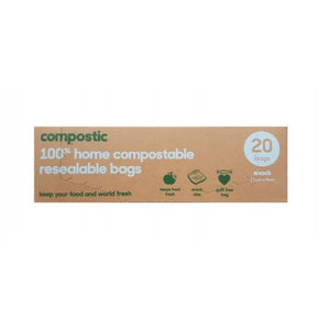 Compostic 100% Home Compostable  Sandwich & Snack Bags - Urban Naturals