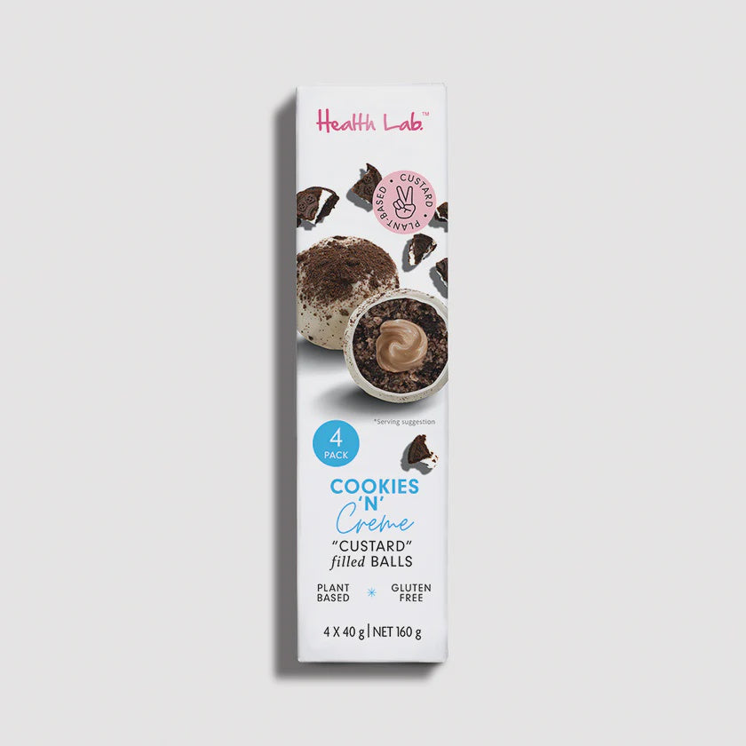 Health Lab Custard Filled Balls - Cookies N Cream 3pack - Urban Naturals