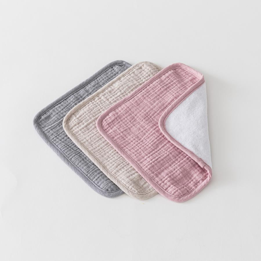 Over The Dandelions Organic Muslin Washcloths 3pk - Rosy - Urban Naturals