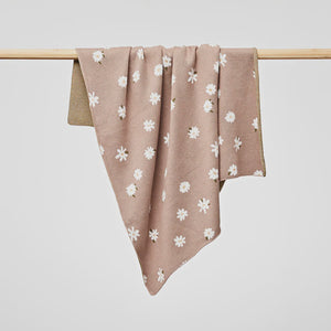 Organic Cotton Daisy Blanket - Mushroom - Urban Naturals