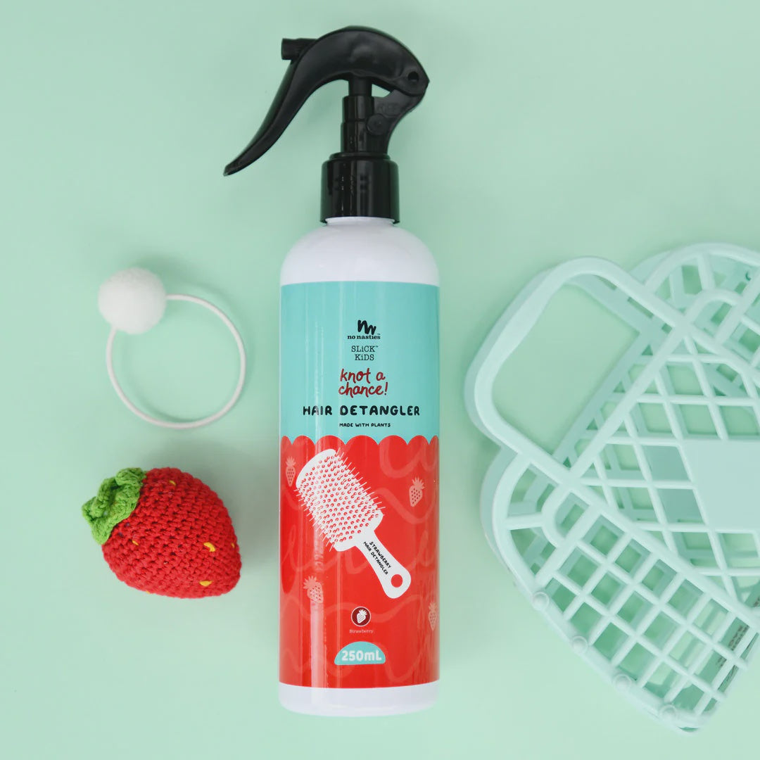 No Nasties Slick Kids Hair Detangler - Strawberry - Urban Naturals