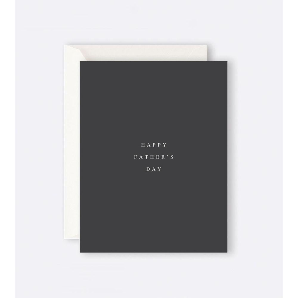 Father Rabbit Stationery - Black Happy Fathers Day Card - Urban Naturals